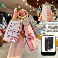 Key Fob Cover Keychain For VW Volkswagen Golf 7 MK7 Tiguan MK2 SEAT Ateca Leon FR 2 Ibiza Skoda Octa