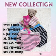 [NEW! READY STOCK] (30-115KG) Mid Waist Cotton Panties Spender Wanita Underwear [nikopeko UB2 UDW005