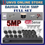 DAHUA 5MP Full Complete dahua 16 CHANNEL HD 5MP/1080p 16CH DVR + Camera + HARD DISK + Power Supply +
