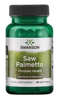 Swanson 鋸棕櫚濃縮精華 320mg Saw Palmetto Extract + 有機南瓜籽油 Organic Pumpkin Seed Oil 75mg 一樽60 軟膠囊
