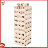 ezbuy 54Pcs Wooden Tower Toy Set Stacker Board Building Blocks Educational Kids Gifts