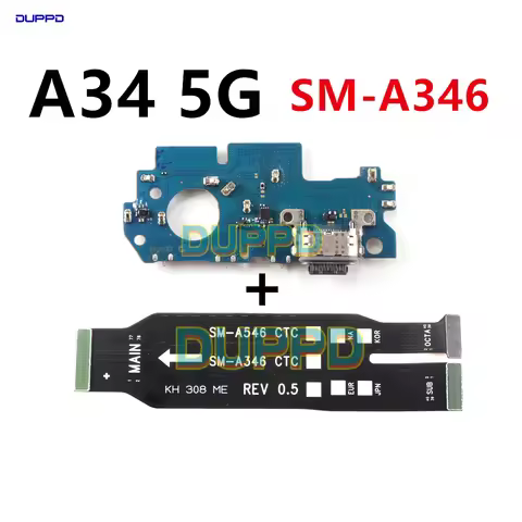 USB Charging Port Dock Board Connector Main Motherboard Flex Cable For Samsung Galaxy A34 5G A346B A