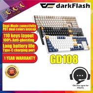 AIGO DARKFLASH GD108 WIRELESS MECHANICAL KEYBOARD | Dual-Mode conectivity | PBT dual colors keycap |