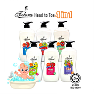 750ml Felora Junior Kids Head to Toe 4 in 1 Soft Smooth Clean Baby Body Shampoo