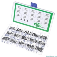 jenniferagg.my 300Pcs S9012 S9013 S9014 S8050 S8550 2N3904 2N3906 BC327 Transistor Assortment
