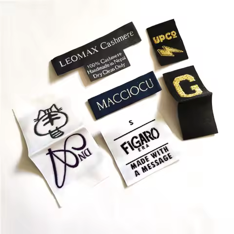 Custom Clothing Tags Garment Label For Your Brand Customized Made Woven Labels Fabric Tag For Bag Sh