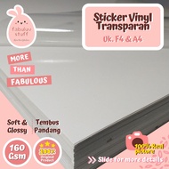 160 gsm A4 F4 Transparent Vinyl Sticker Paper