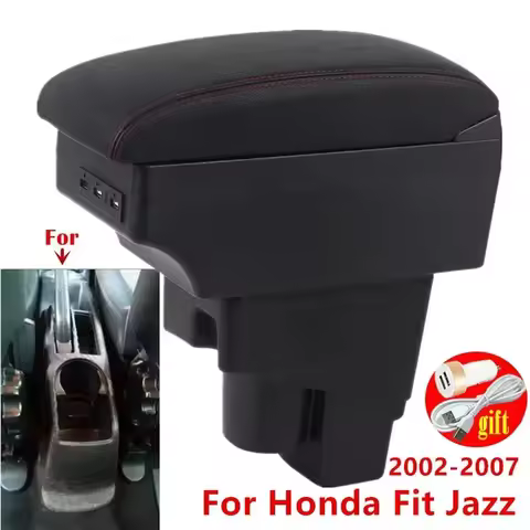 Central armrest box For Honda Jazz Armrest box For Honda Fit Jazz 1 Car Armrest box 2002 2003 2004 2