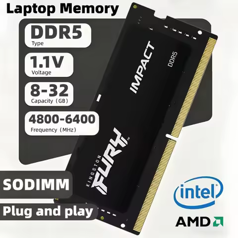 Kingston FURY Impact DDR5 RAM 8GB 16GB 32GB 4800Mhz 5200Mhz 5600Mhz 6000Mhz SODIMM Memory 260Pin SOD