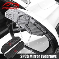 2pcs/set Smoke Sunshade Carbon Fiber Rearview Mirror Universal Rearview Mirror Side Mirror Rrain Eye