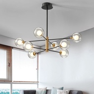 Nordic Living Room Chandelier Magic Bean Molecular Glass Ball Household Atmospheric Designer Simple Modern Restaurant Study Lamps