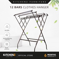 KitchenZ 3V 16Bars Cloth Hanger / Drying Rack / Rak Baju / Anti-Rust  - 12+4 Bars Copper Hammertone