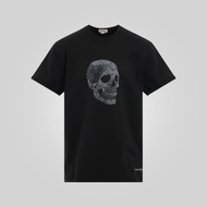 Alexander McQueen Skull Crystal Printed Tshirt in Black 100% Original