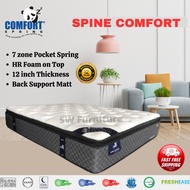 Comfort Spring Spine Comfort 7 zone Pocket Spring Mattress (Hotel Spec Mattress)