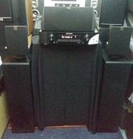 靚聲英國製傳統英國音色，Vintage  KEF 5聲道喇叭一套(前罝小型座地Kef coda 9.2&amp;後置可掛牆kef 同軸 60s及中置 同軸Q95c)，圖中擴音機不包，用作示範。