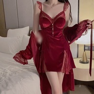 Women's Pajamas Women's Pajamas Women's Pajamas Women's Pajamas/Autumn Winter High-End Nightdress Se