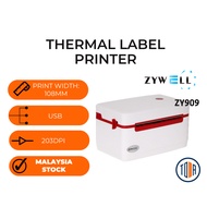 Zywell ZY909 Barcode Label A6 Airway Bill Printer (USB/Bluetooth)