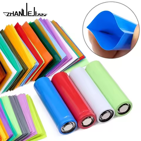 200pcs 21700 Battery Films Insulated Shrinkable Sleeve Protect Cover Precut PVC Heat Shrink Tube for