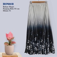 BIG SALE HYGET PLISKET SKIRT TWO TONE GRADUATED BEAUTIFUL FLOWER MOTIF AND daun 311 - P444-P438-P435
