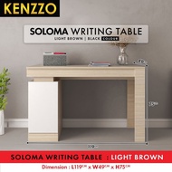 Kenzzo: โต๊ะทำงาน โต๊ะเขียนหนังสือ โต๊ะคอมพิวเตอร์ เก็บของได้เยอะ สไตล์โมเดิร์น Soloma Study Table
