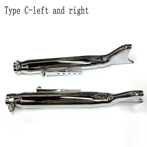 Motorcycle Retro Silver Fishtail Exhaust Muffler 24HP 32HP Engine Part Case Dnepr MT12 XL883 1200 Fo