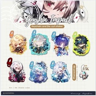 Genshin Impact Keychain Sticker Mini Badges - Arlecchino Furina Al-haitham Kinich Xianyun