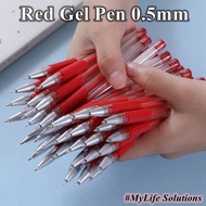 Red Gel Pen 0.5mm Carbon Pen Fast Dry Red Water Pen Business Office Signature Pen Red
