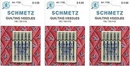 Schmetz Assorted Quilting Sewing Machine Needles 130/705H-Q Sizes 75/11 and 90/14 (3 P ck)