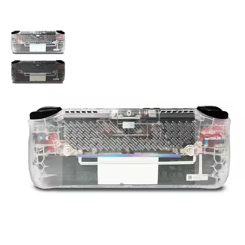 Transparent Back Plate Compatible for ROG Ally X, DIY Clear Edition Replacement Shell Case Compatibl