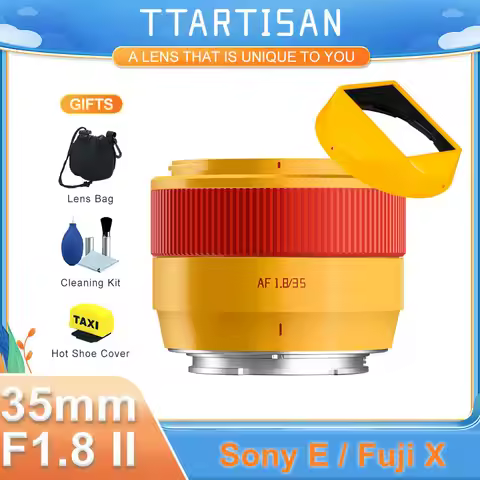 TTArtisan 35mm F1.8 II APS-C Orange AF Auto Focus Lens for Sony E Fuji X Mount Mirrorless Camera A66