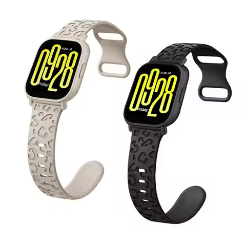 Engraved Leopard Strap For Xiaomi Redmi Watch 5Active/5 Lite Accessories Sport Silicone Bracelet cor