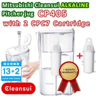 CLEANSUI CP405 water pitcher with a CPC7 cartridge &amp; 1 extra CPC7 cartridge for purified Alkaline water