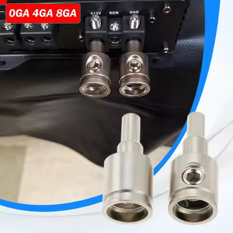 New Pure Copper Car Audio Connector 0GA 4GA 8GA Gold Silver Car Speaker Wire Terminal Power Ground W