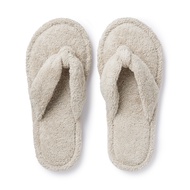 มูจิ รองเท้าใส่ในบ้านผ้าฝ้ายแบบคีบ - MUJI Cotton Pile Slippers Tong (New)