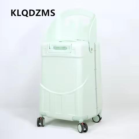 KLQDZMS New Suitcase Front Opening Trolley Case 22 Inches Aluminum Frame Password Box Cart Type Trav