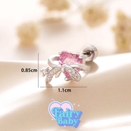 Fairybaby Pink Heartie Drop (1 Piece) Flat Plate Heart Shape Bow Cute Plays With Light Beautiful Thi