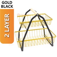 Figaro Rak Letak Bawang Bertingkat Bakul Onion Rack Bawang Dapur Rak Tempat Bawang Besi Kitchen Stor