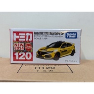 TOMICA 120 Honda CIVIC TYPE R RACE CONTROL CAR Yellow fk8 New Sticker