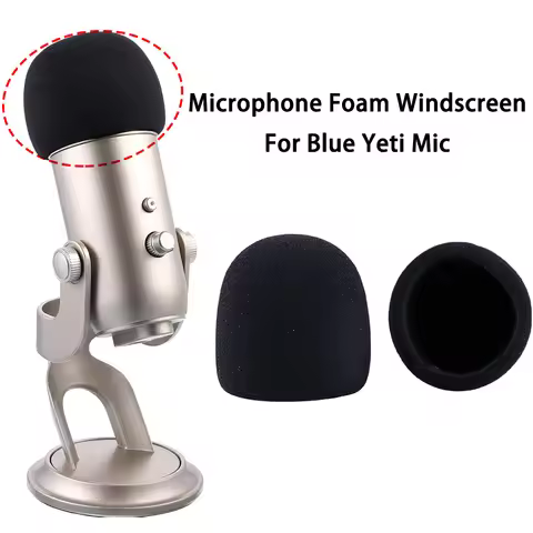 Microphone Sponge Foam Cover,Foam Microphone Windscreen for Blue Yeti Condenser Microphone Cover Pop