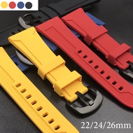 Men Women Silicone Watch Replacement Belt Compatible for Casio /Seiko 22mm 24mm 26mm Diving Waterpro