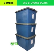 [NEW] 3 UNITS 75L PLASTIC STORAGE BOX / 3 UNIT 75L BEKAS SIMPANAN PLASTIK