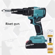 Brushless Electric Rivet Gun Rivet Nut Gun Power Cordless Rechargeable Auto Riveting Drill Tool
