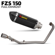 akrapovic 370mm motorcycle racing kit for YAMAHA fzs150 fz150 FAZER150
