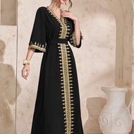 baju kurung moden 2024 kurung modern 2024 kurung kedah Cross-border Hot Sale Heavy Industry Gold Thr