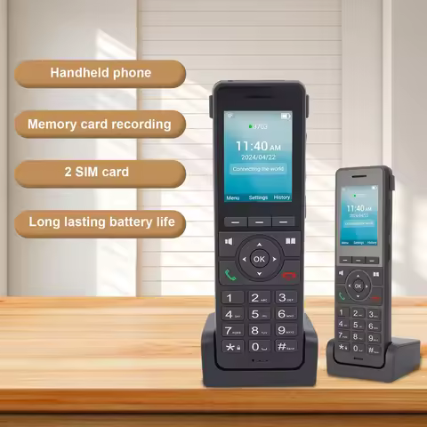 4G LTE Portable WiFi Phone Dect Cordless VoIP Telephone for Home 2.4 Inch Color Screen Incoming Call