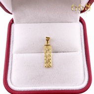 Pawnable 18K Saudi Gold Mini Inspired Bar Pendant 916 Gold Pendant