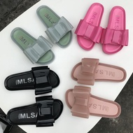 【ready stock】2022Melissaˉ Women's Shoes Big Bow Slippers Fragrant Shoes Beach Slippers Women's Thick Sole Jelly Shoes