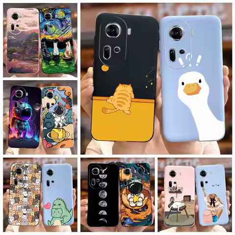 For Oppo Reno 11 5G Case CPH2599 Cute Fashion Painted Cover Soft Silicone Phone Case For Oppo Reno11