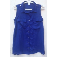 Shirt Sleeveless Cobalt blue