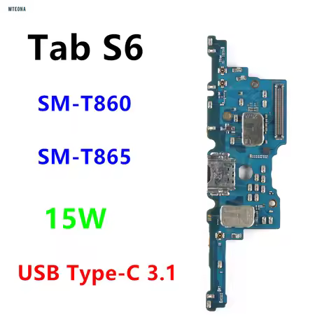 15W USB Charging Port Board Flex Cable For Samsung Galaxy Tab S6 SM-T860 T865 Charging Connector Rep